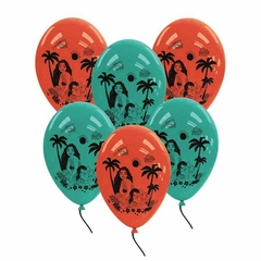 Globos x6 Látex Estampado MOANA