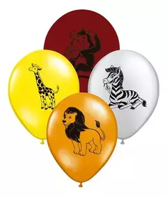 Globos x10 Látex Estampado SELVA
