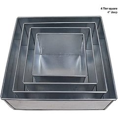 Moldes de Torta Cuadrado 10cm de alto