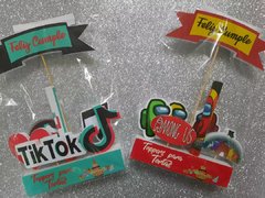 Adornos para Torta con Cartel y Bengala