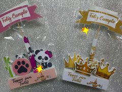 Adornos para Torta con Cartel y Bengala - comprar online