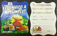 Invitaciones ANGRY BIRDS