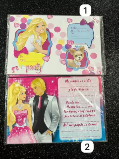 Invitaciones x10 BARBIE