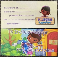 Invitaciones DOCTORA JUGUETES en internet