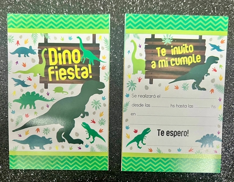 Invitaciones x10 DINOSAURIO/JURASIC WORLD