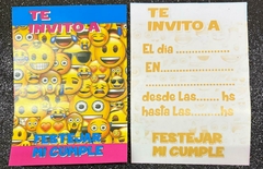 Invitaciones x10 EMOJI