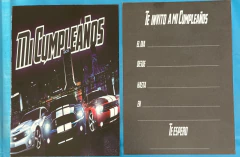 Invitaciones x10 HOT WEELS/AUTOS - comprar online