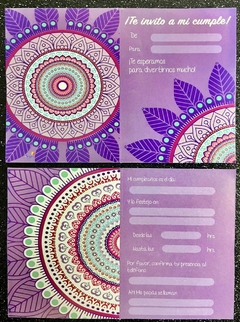 Invitaciones x10 FLAMENCO/MANDALA - comprar online