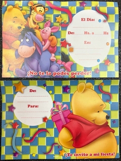 Invitaciones x10 WINNIE POOH