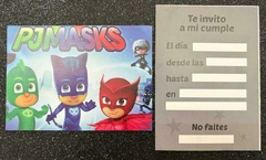 Invitaciones x10 PJ MASK - comprar online