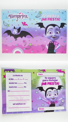 Invitaciones x10 VAMPIRINA