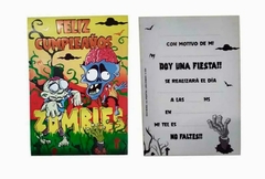 Invitaciones x10 PLANTAS VS ZOMBIES/ZOMBIES