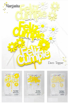 Topper Feliz Cumple + 2 Margaritas