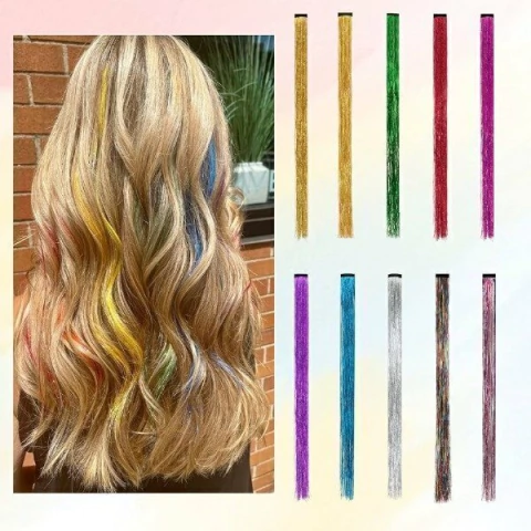 EXTENSION MECHON LISO CON OROPEL Y HEBILLA