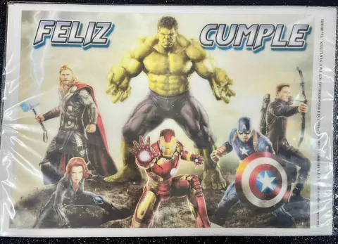 Lamina Comestible Rectangular AVENGERS