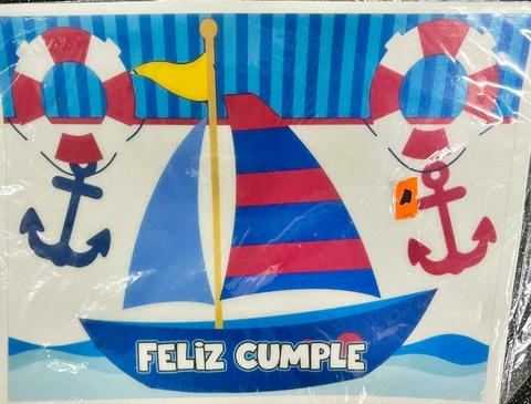 Lamina Comestible Rectangular BARQUITO/MARINERO