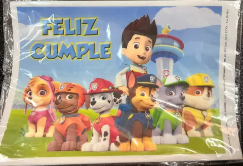 Lamina Comestible Rectangular PAW PATROL