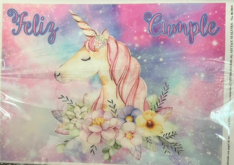 Lamina Comestible Rectangular UNICORNIO