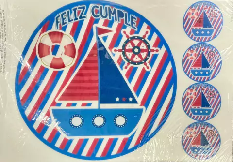 Lamina Comestible Redonda BARQUITO/MARINERO