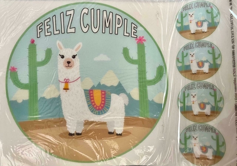 Lamina Comestible Redonda LLAMA
