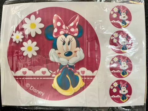 Lamina Comestible Redonda MINNIE