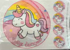 Lamina Comestible Redonda UNICORNIO