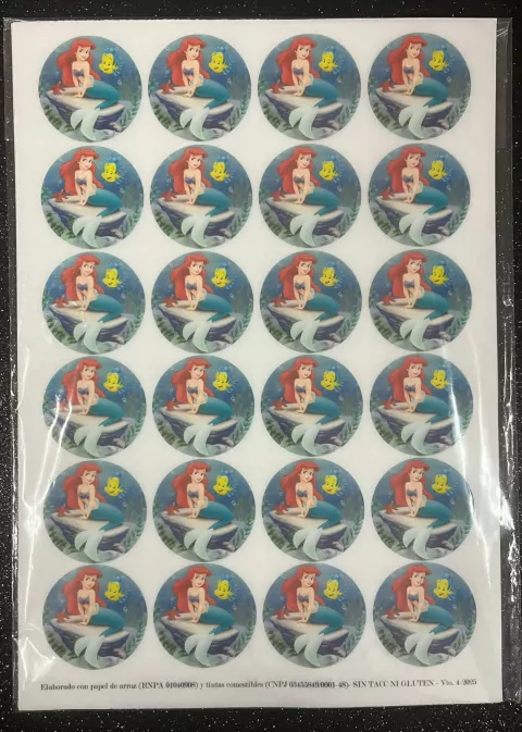 Lamina Comestible Tazos SIRENITA/SIRENA