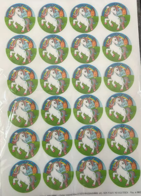 Lamina Comestible Tazos UNICORNIO