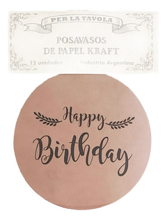 Posavasos x12 "Happy Birthday"