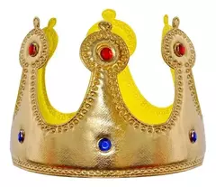 Corona Rey de Tela Metalizada