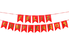 Banderín Feliz Cumpleaños Rojo