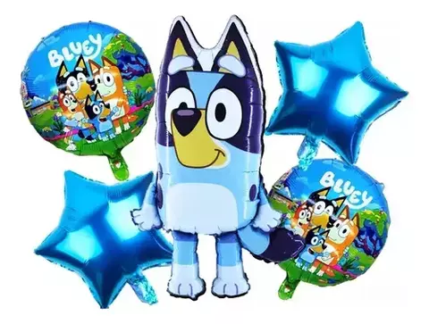 Set Globos Metalizados x5 BLUEY