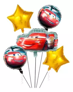 Set x5 Globo Metalizado CARS