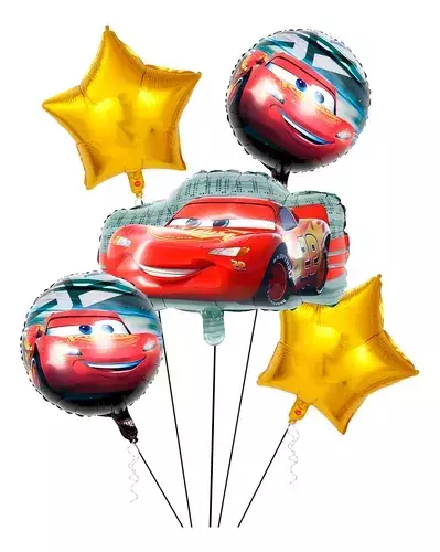 Set x5 Globo Metalizado CARS
