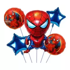 Set x5 Globos Metalizados HOMBRE ARAÑA