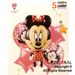 Set x5 Globos Metalizados MINNIE