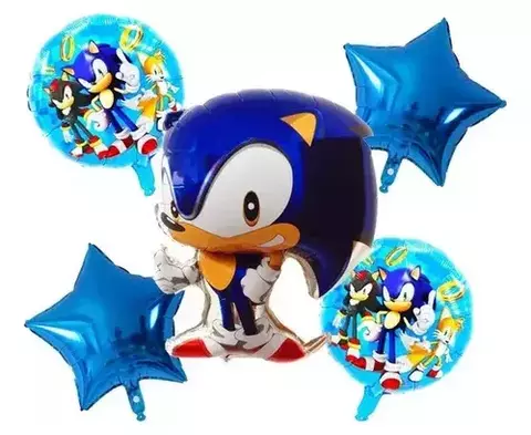 Set Globos Metalizados x5 SONIC