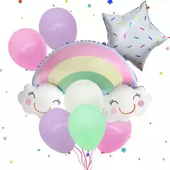 Set Globos Metalizados x5 Y x7 UNICORNIO