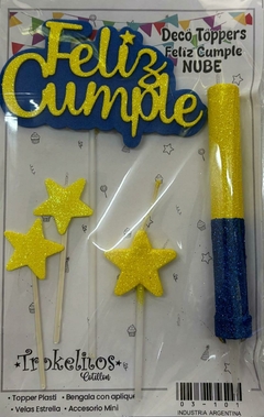 Deco Toppers Azul y Amarillo