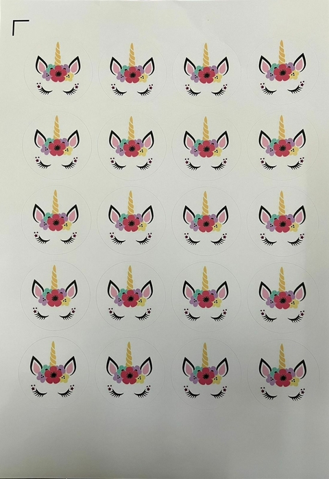 Stickers x20 UNICORNIO