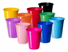 Vasos Plásticos Descartables 180cc Color x25
