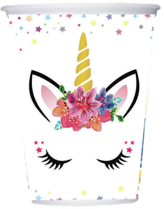 Vasos x10 UNICORNIO - comprar online