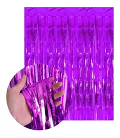 Cortina Decorativa Violeta Metalizada