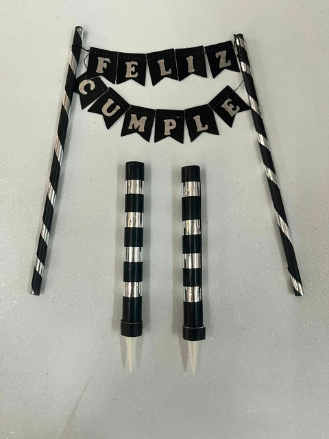Set Banderín Para Torta y 2 Bengalas - comprar online