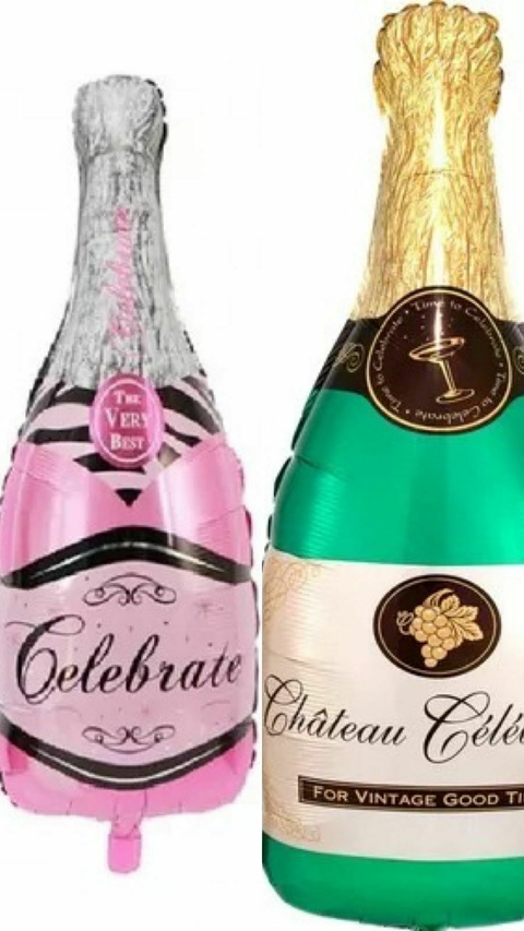 Globo Metalizado Botella