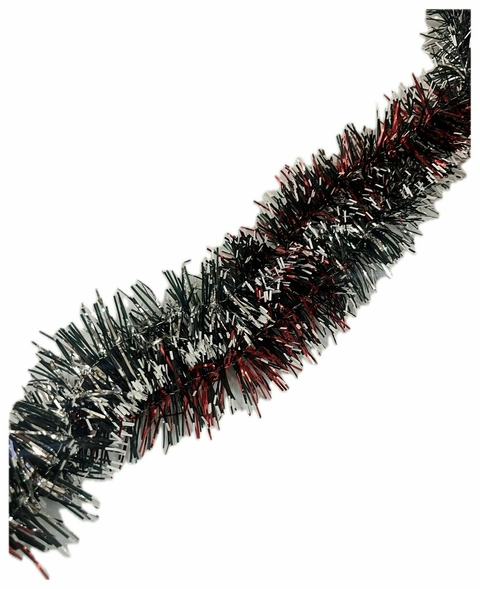 Boa Navidad Verde Con Rojo y Blanco