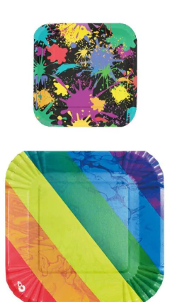 Platos Poli Papel Multicolor x8u
