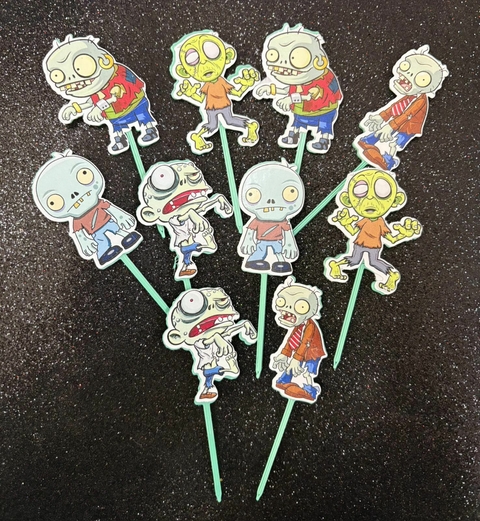 Topper Chicos x10 PLANTA VS ZOMBIES/ZOMBIES