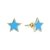 Aros enamel star (1/2 par) - BIEF JEWELS