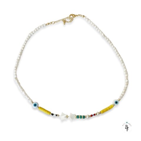 Collar Perlas y ojitos